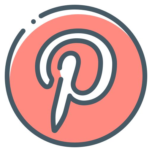 Aesthetic pinterest logo from the actual app. 