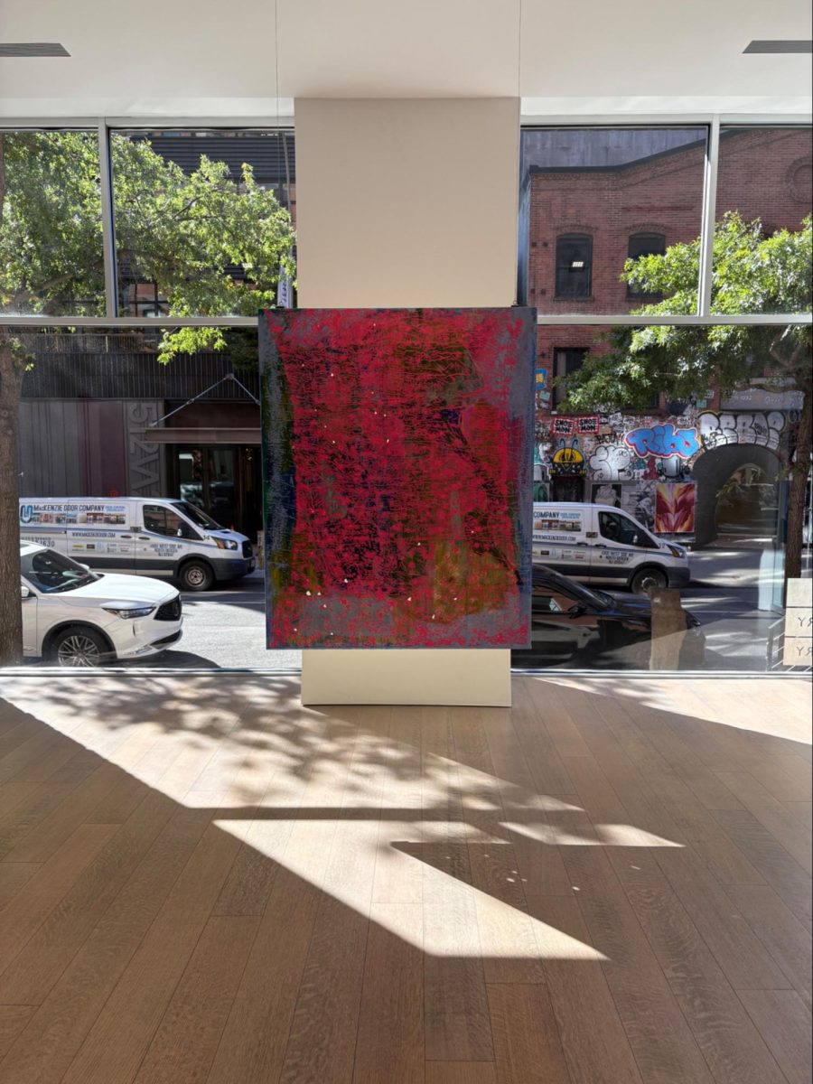 Artist: Kadar Brock, “Something You’re Not”, acrylic, oil, house paint, and spray paint on canvas 