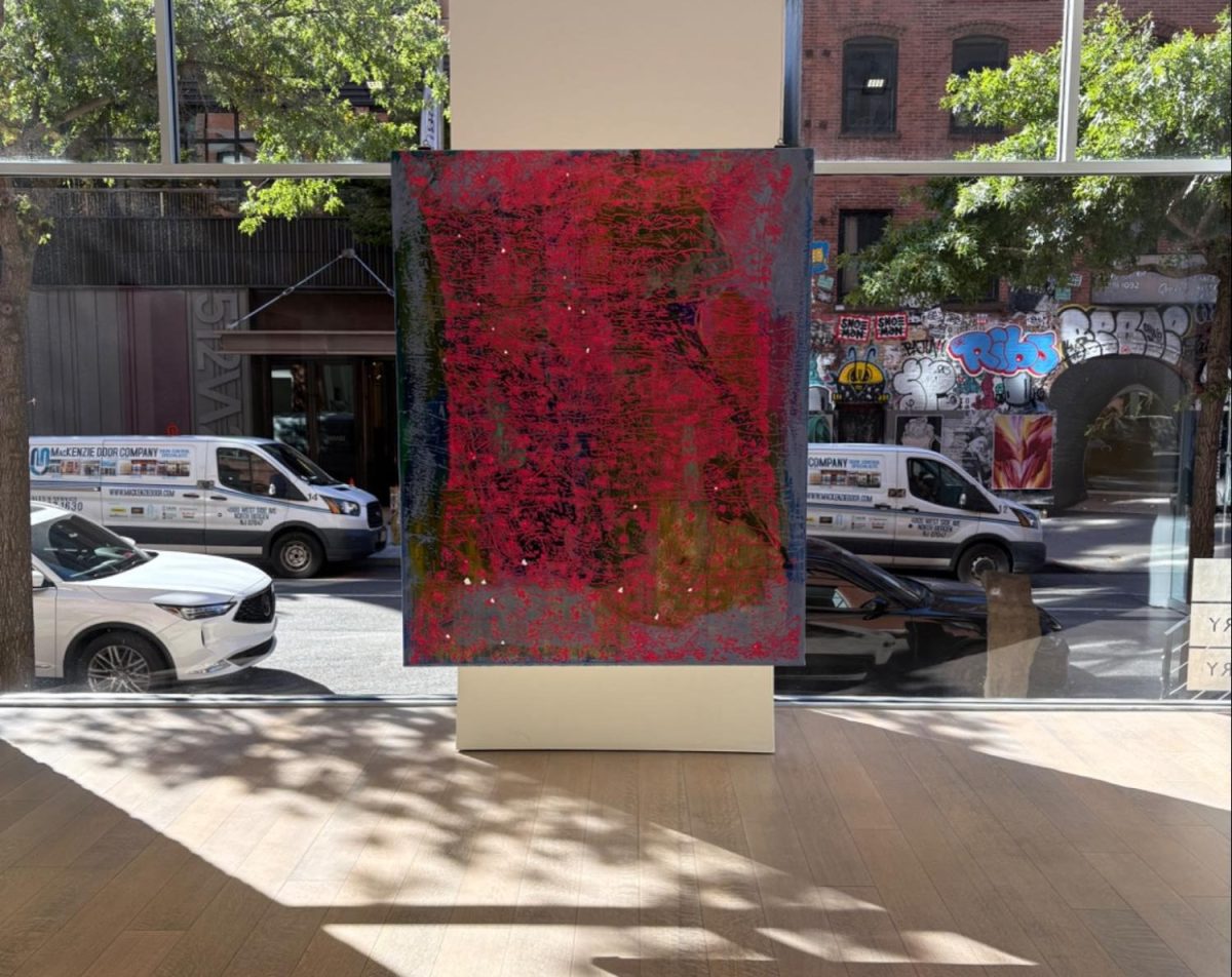 Artist: Kadar Brock, “Something You’re Not”, acrylic, oil, house paint, and spray paint on canvas 